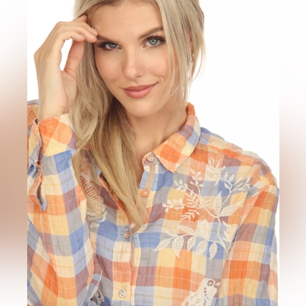 NWT Johnny Was Workshop Plaid Tunic Harlow Oversized Shirt - Picture 3 of 9